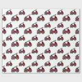 Löschfahrzeug-Packpapier Geschenkpapier (Flach)