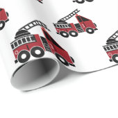 Löschfahrzeug-Packpapier Geschenkpapier (Rolleneckpunkt)