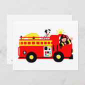 Löschfahrzeug Postkarte (Vorne/Hinten)