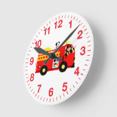 Löschfahrzeug Runde Wanduhr (Winkel)