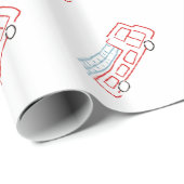 Löschfahrzeuge Geschenkpapier (Rolleneckpunkt)