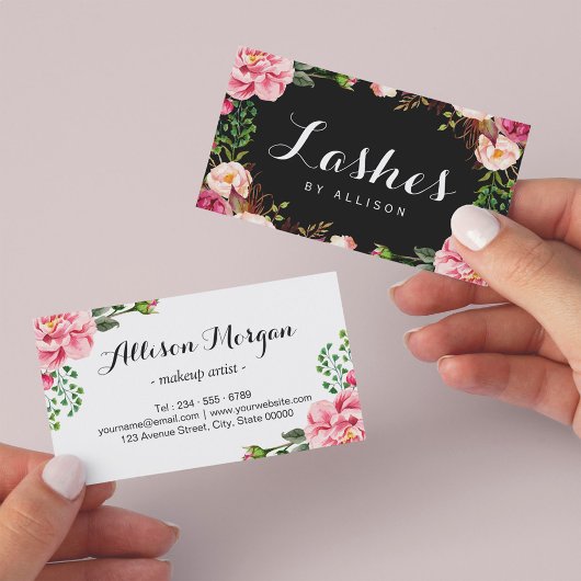 Löscht Skript von Makeup Artist Blush Floral Wrap Visitenkarte