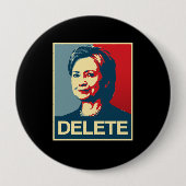LÖSCHUNG - Anti-Hillary-Plakat - - Anti-Hillary - Button (Vorderseite)