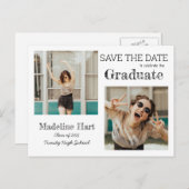 Lose | Absolvent | Save The Date | Foto Ankündigungspostkarte (Vorne/Hinten)