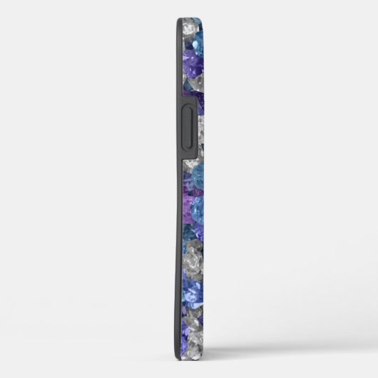 Lose blaue und Lila Edelsteine Case-Mate iPhone Hülle (Rückseite / Rechts)