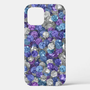 Lose blaue und Lila Edelsteine Case-Mate iPhone Hülle