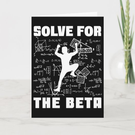 Löse das Beta lustige Bouldering Kletterproblem Karte (Vorderseite)