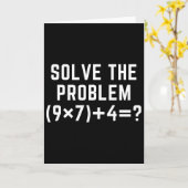 Löse das Problem 67 Meme Sechs Sieben Mathelehrer  Karte (Gelbe Blume)
