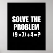 Löse das Problem 67 Meme Six Seven Elementary Mat Poster (Vorne)