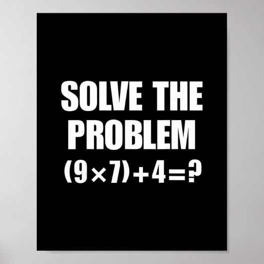 Löse das Problem 67 Meme Six Seven Elementary Mat Poster (Vorne)