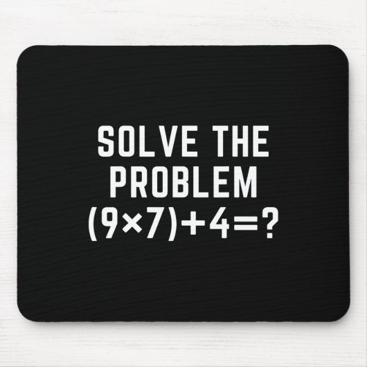Löse das Problem 67 Meme Six Seven Mathelehrer E Mousepad (Vorne)