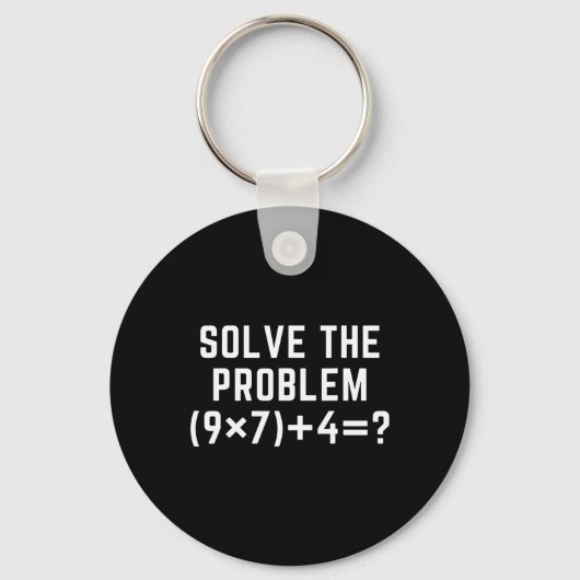 Löse das Problem 67 Meme Six Seven Mathelehrer E Schlüsselanhänger (Vorderseite)
