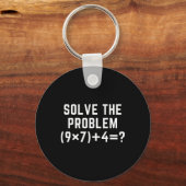 Löse das Problem 67 Meme Six Seven Mathelehrer E Schlüsselanhänger (Vorderseite)