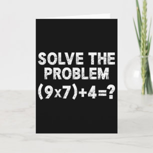 Löse das Problem 67 Sechs Sieben Lustiger Matheleh Karte