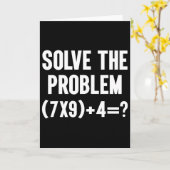 Löse das Problem 67 Sechs Sieben Lustiger Matheleh Karte (Gelbe Blume)