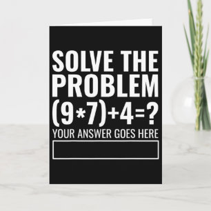 Löse das Problem 67 Sechs Sieben Lustiger Mathemat Karte