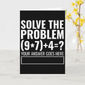 Löse das Problem 67 Sechs Sieben Lustiger Mathemat Karte (Gelbe Blume)