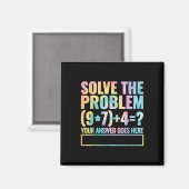 Löse das Problem 67 Sechs Sieben Mathelehrer Schul Magnet (Vorderseite/Rückseite)