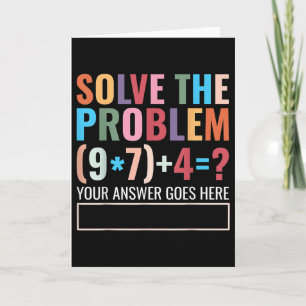 Löse das Problem 67 Six Seven Lustiger Mathematikl Karte