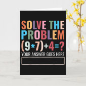 Löse das Problem 67 Six Seven Lustiger Mathematikl Karte (Gelbe Blume)