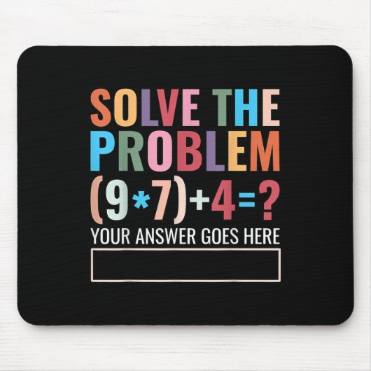 Löse das Problem 67 Six Seven Lustiger Mathematikl Mousepad (Vorne)