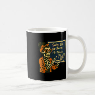 Löse das Problem 9x7+4 67 Meme Six Seven Skelett Kaffeetasse