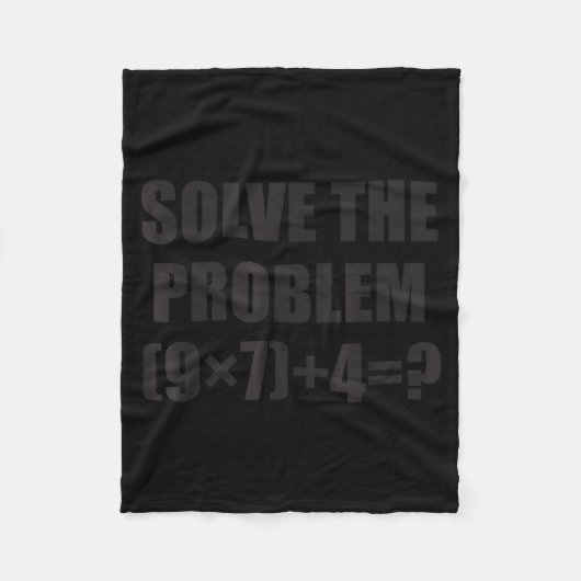Löse das Problem Lustig 67 Meme Brainrot Mathe-Leh Fleecedecke (Vorderseite)