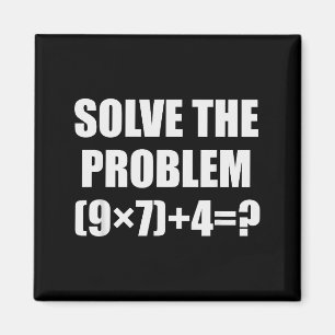 Löse das Problem Lustig 67 Meme Brainrot Mathe-Leh Magnet