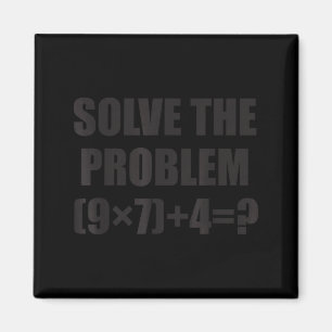 Löse das Problem Lustig 67 Meme Brainrot Mathe-Leh Magnet