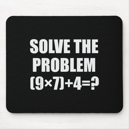 Löse das Problem Lustig 67 Meme Brainrot Mathe-Leh Mousepad (Vorne)