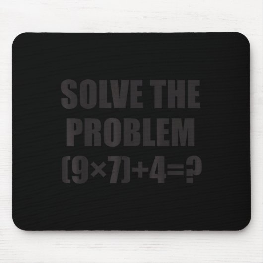 Löse das Problem Lustig 67 Meme Brainrot Mathe-Leh Mousepad (Vorne)