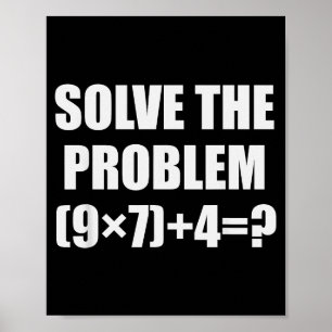 Löse das Problem Lustig 67 Meme Brainrot Mathe-Leh Poster