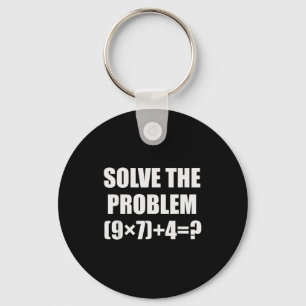 Löse das Problem Lustig 67 Meme Brainrot Mathe-Leh Schlüsselanhänger