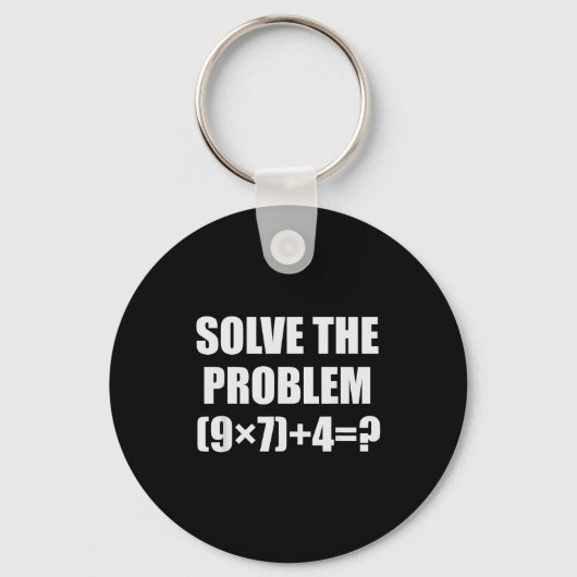 Löse das Problem Lustig 67 Meme Brainrot Mathe-Leh Schlüsselanhänger (Vorderseite)