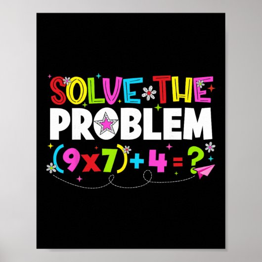 Löse das Problem Lustig 67 Sechs Sieben Meme Junge Poster (Vorne)