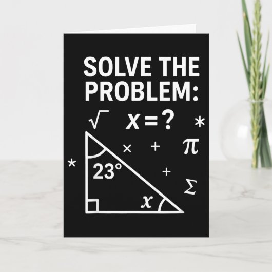 Löse das Problem Lustiger Mathe 67 Meme Lehrer Sch Karte (Vorderseite)
