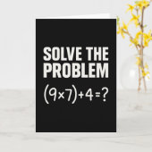 Löse das Problem Lustiger Mathe 67 Meme Lehrer Sch Karte (Gelbe Blume)