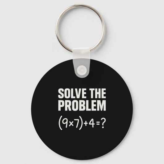 Löse das Problem Lustiger Mathe 67 Meme Lehrer Sch Schlüsselanhänger (Vorderseite)