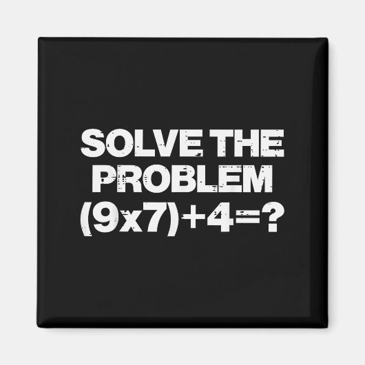 Löse das Problem Mathe 67 Meme 6 7 Kostüm Kinder J Magnet (Vorne)