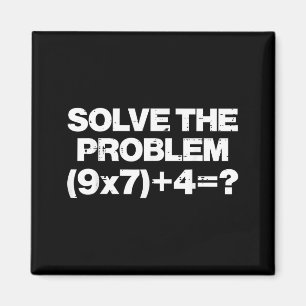 Löse das Problem Mathe 67 Meme 6 7 Kostüm Kinder J Magnet