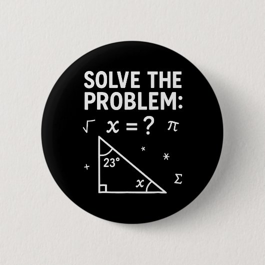 Löse das Problem, rechne die Mathematik 67 Meme Lu Button (Vorderseite)