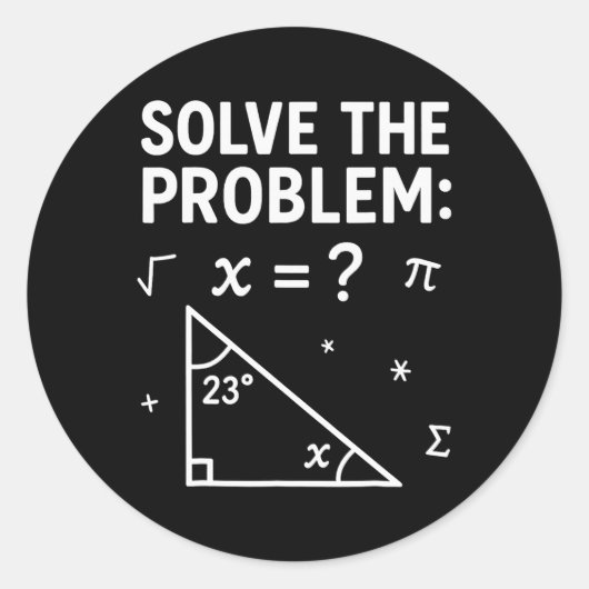 Löse das Problem, rechne die Mathematik 67 Meme Lu Runder Aufkleber (Vorderseite)