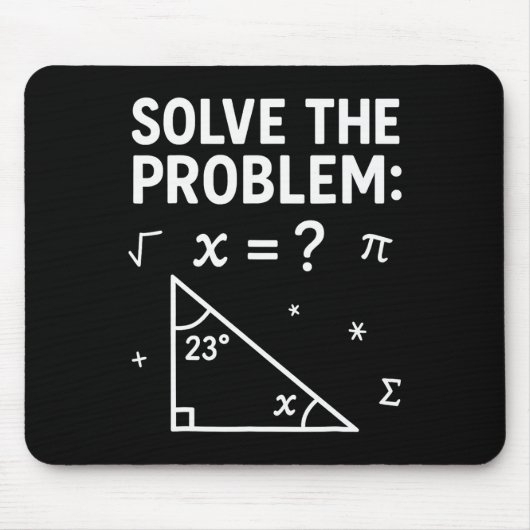 Löse das Problem Rechne die Mathematik 67 Meme Lus Mousepad (Vorne)