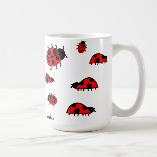 Lose der Marienkäfer-Keramik-Tasse Kaffeetasse (Rechts)