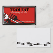 Lose des Abendessens die Gabeln speisend, die Visitenkarte (Vorne/Hinten)