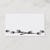 Lose des Abendessens die Gabeln speisend, die Visitenkarte (Rückseite)