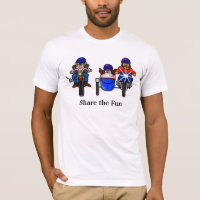 Lose des Motorrad-Reiter-Cartoon-T - Shirt