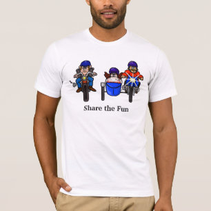 Lose des Motorrad-Reiter-Cartoon-T - Shirt
