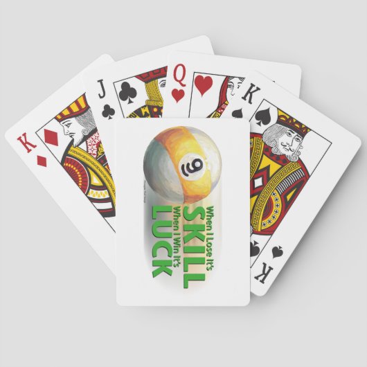 Lose Fertigkeit gewinnen 9 Ball Spielkarten (Rückseite)
