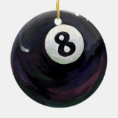 Lose Fertigkeit Gewinnen Luck 8 Ball Keramik Ornament (Hinten)